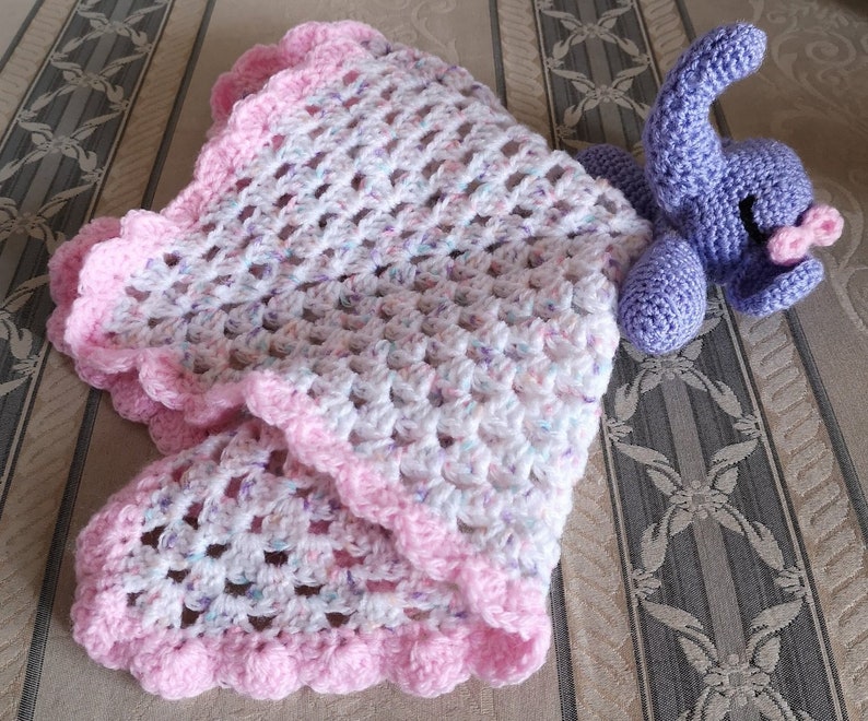 Elephant Snuggle Blanket Sweet and Cuddly Gift Lilac Pink & Etsy UK