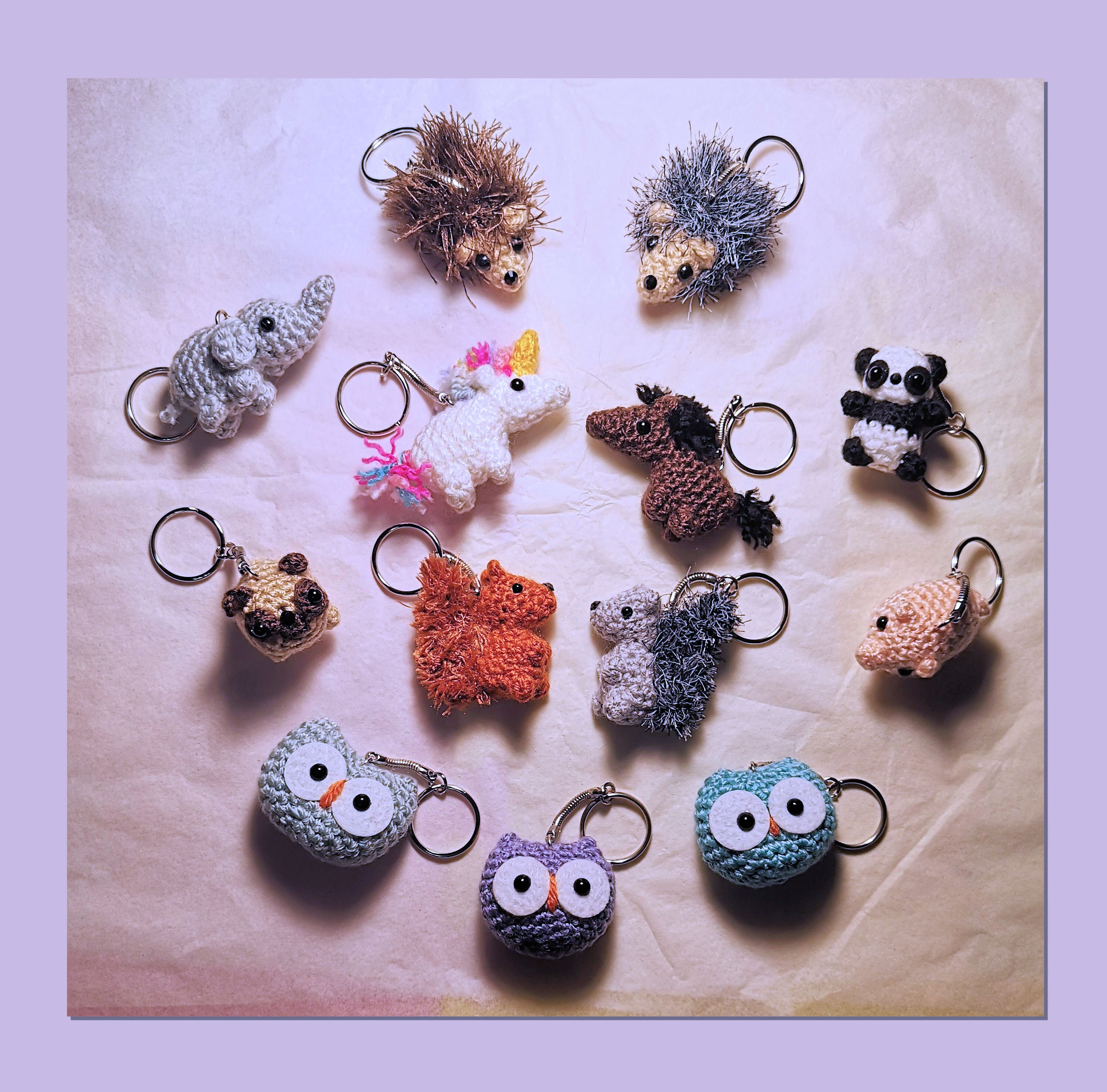 Beginner Crochet Kit for Kids Owl Hedgehog Squirrel Cotton Crochet