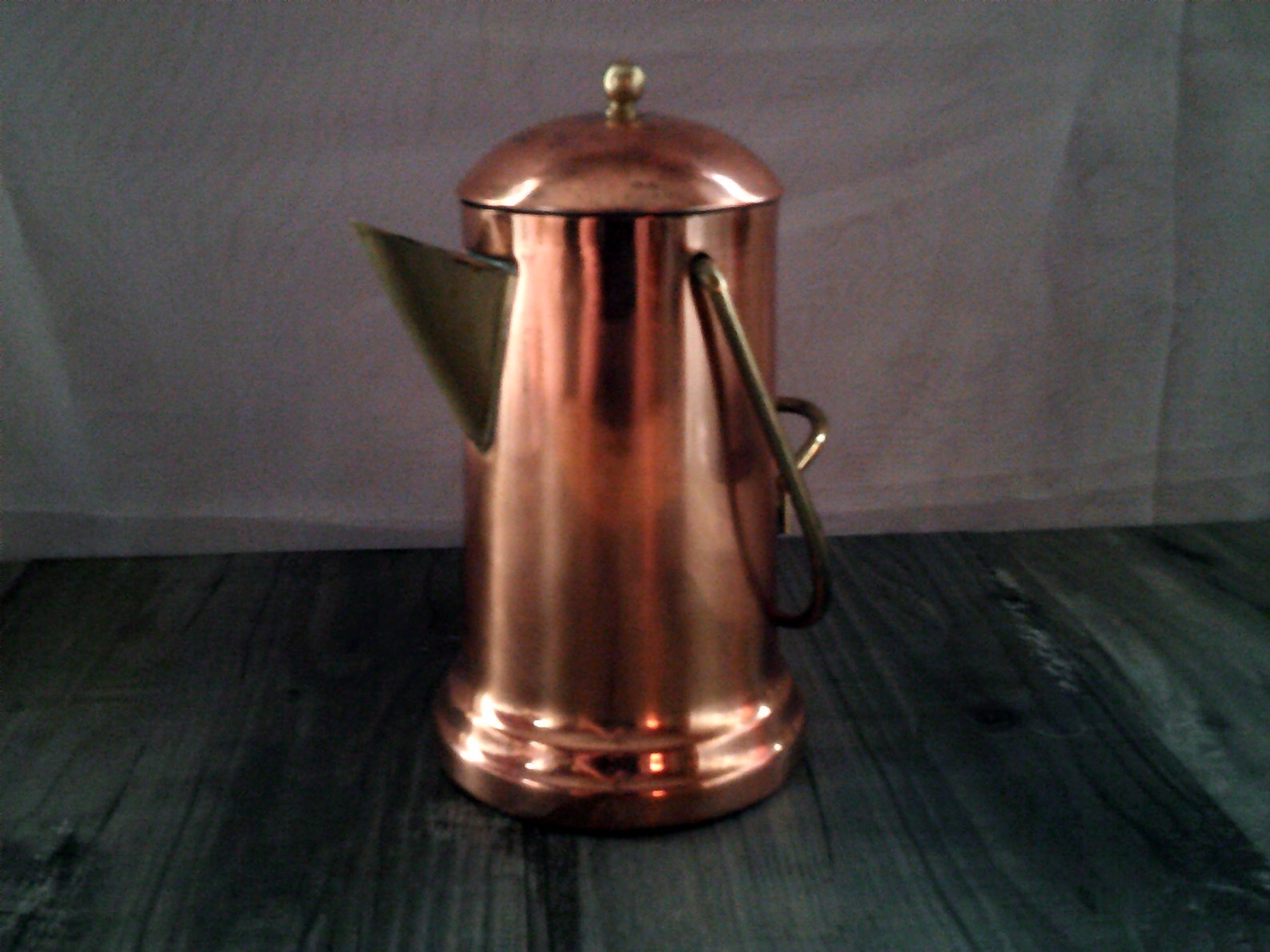 Vintage Copper and Brass Coffee Server with Hanging Handle Etsy