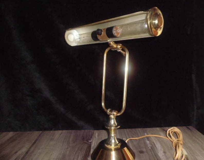 Vintage Brass Desk Piano Organ Lamp Accent Lamps Home & Living