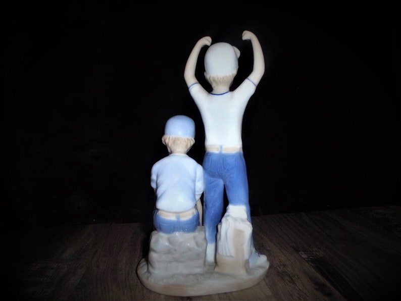 Ceramic Little League Vintage Baseball Champion and Baseball Looser Figurine