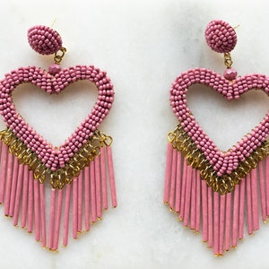 Pink Sweetheart Statement Earrings image 5