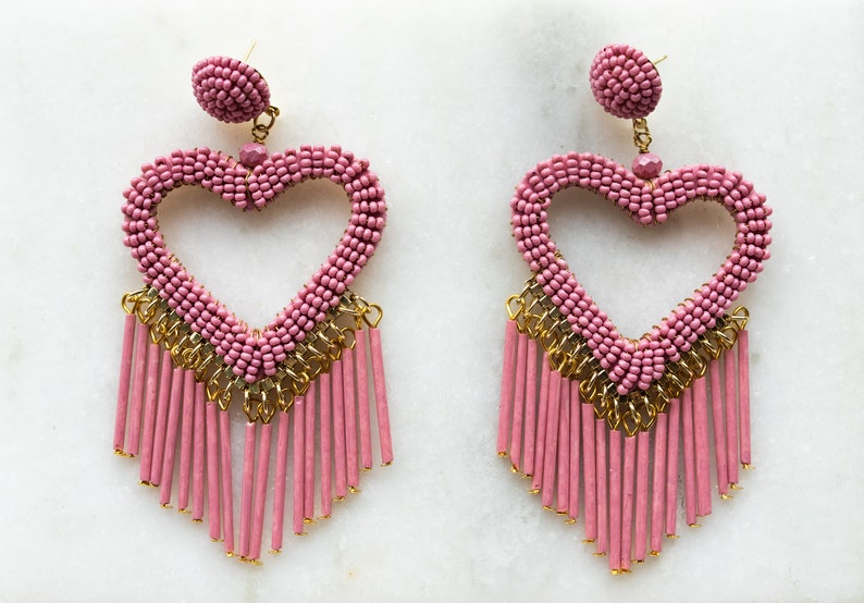 Pink Sweetheart Statement Earrings image 5