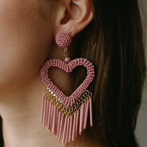 Pink Sweetheart Statement Earrings image 2