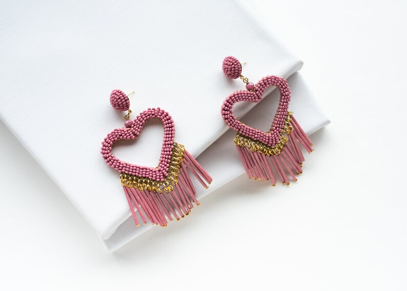 Pink Sweetheart Statement Earrings image 4