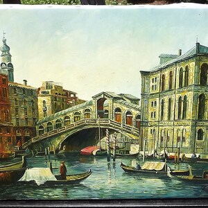 Vintage Giclée, &quot;Rialto Bridge Over the Grand Canal, Venice,&quot; Unsigned