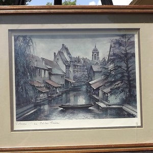 Mid-Century Lithograph, &quot;Colmar La Petite Venise,&quot; by Maurice Legendre