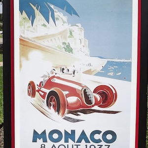 Vintage Poster, Monaco (Grand Prix) 8 Août 1937, Geo Ham