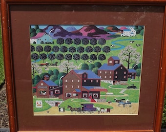 Vintage Open Edition Lithograph, "Plum Valley" by Charles Wysocki