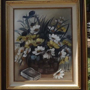 Vintage Signed Original Oil Painting, &quot;The Word of God Endures Forever,&quot; by listed Texas artist Martha S. M. Wills, circa 1960s
