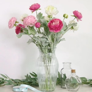 Triple Ranunculus Flower Spray Artificial 50cm