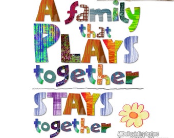 ABC Oil Painting Texture Eric Carle Style Font Printable Clip Art PNG Letters Clip Art ABC, alphabet baby blocks