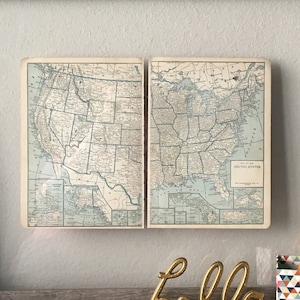 1930&#39;s Vintage Landkarte - USA