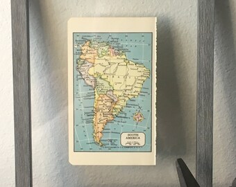 1950’s  South America Map- Vintage Atlas