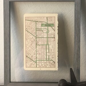 1950er Jahre Vintage San Francisco Map - City Road Atlas