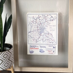 60er Jahre Boston Karte - Vintage Atlas