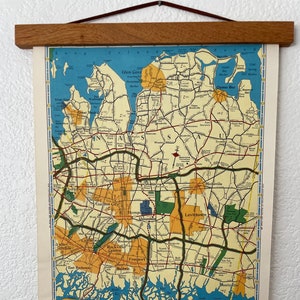 1960's Vintage Long Island Karte - Nassau - New York - Vintage Atlas