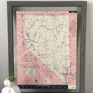 1960er Nevada State Map - Vintage Atlas