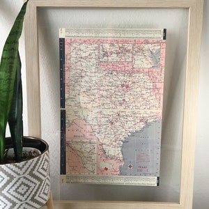 1960er Texas State Map - Vintage Atlas