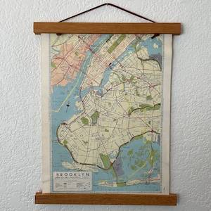 Mapa vintage de Brooklyn y Nueva York de los años 60 - Atlas vintage