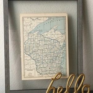 1930's Wisconsin Vintage Karte