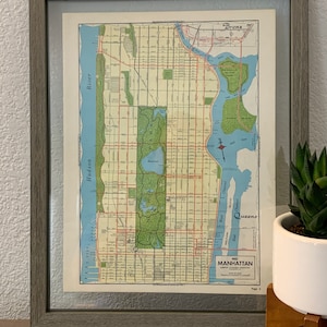 Mapa vintage de Nueva York de los años 60 y del centro de Manhattan: Atlas vintage