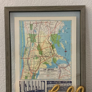 1960er Jahre Vintage Bronx - New York Karte - Vintage Atlas