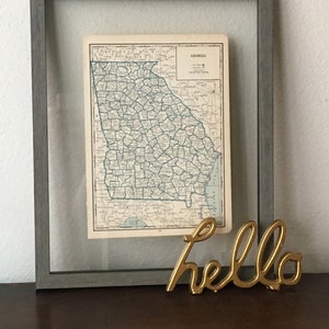 Vintage Karte von Georgia - USA - 1930