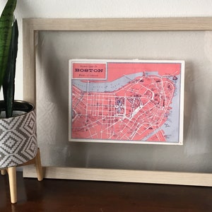 60er Jahre Boston Karte - Vintage Atlas