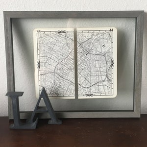 60er Jahre Downtown LA Karte - Vintage Los Angeles Road Atlas