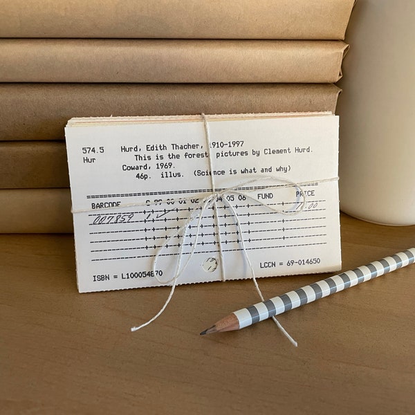 Library Card Catalog Etsy