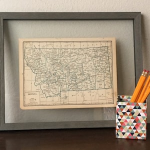 1930’s Montana Vintage Map- United States of America