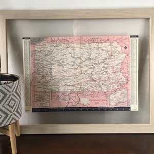 60er Jahre Pennsylvania Landkarte - Vintage Atlas