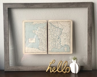 1930’s France Vintage Map- Vintage Atlas