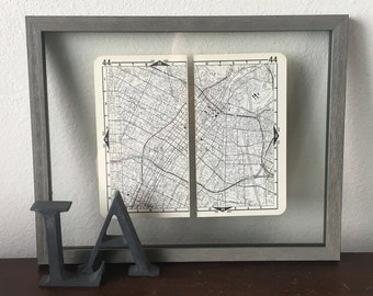 1960’s Downtown LA Map- Vintage Los Angeles Road Atlas