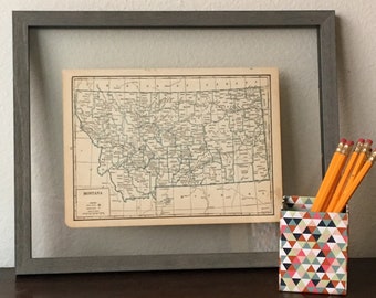 1930’s Montana Vintage Map- United States of America