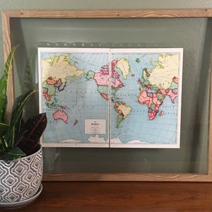1940's De wereldkaart tijdens de Tweede Wereldoorlog - Vintage Atlas