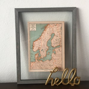 1940er Ostsee & Skandinavien Landkarte- Vintage Atlas