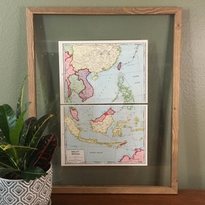 1940er malaiische Region Karte - Vintage Atlas - Indonesien, Philippinen, Vietnam