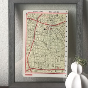 1960 LA Map- Down-light von Los Angeles - Vintage Straßenatlas