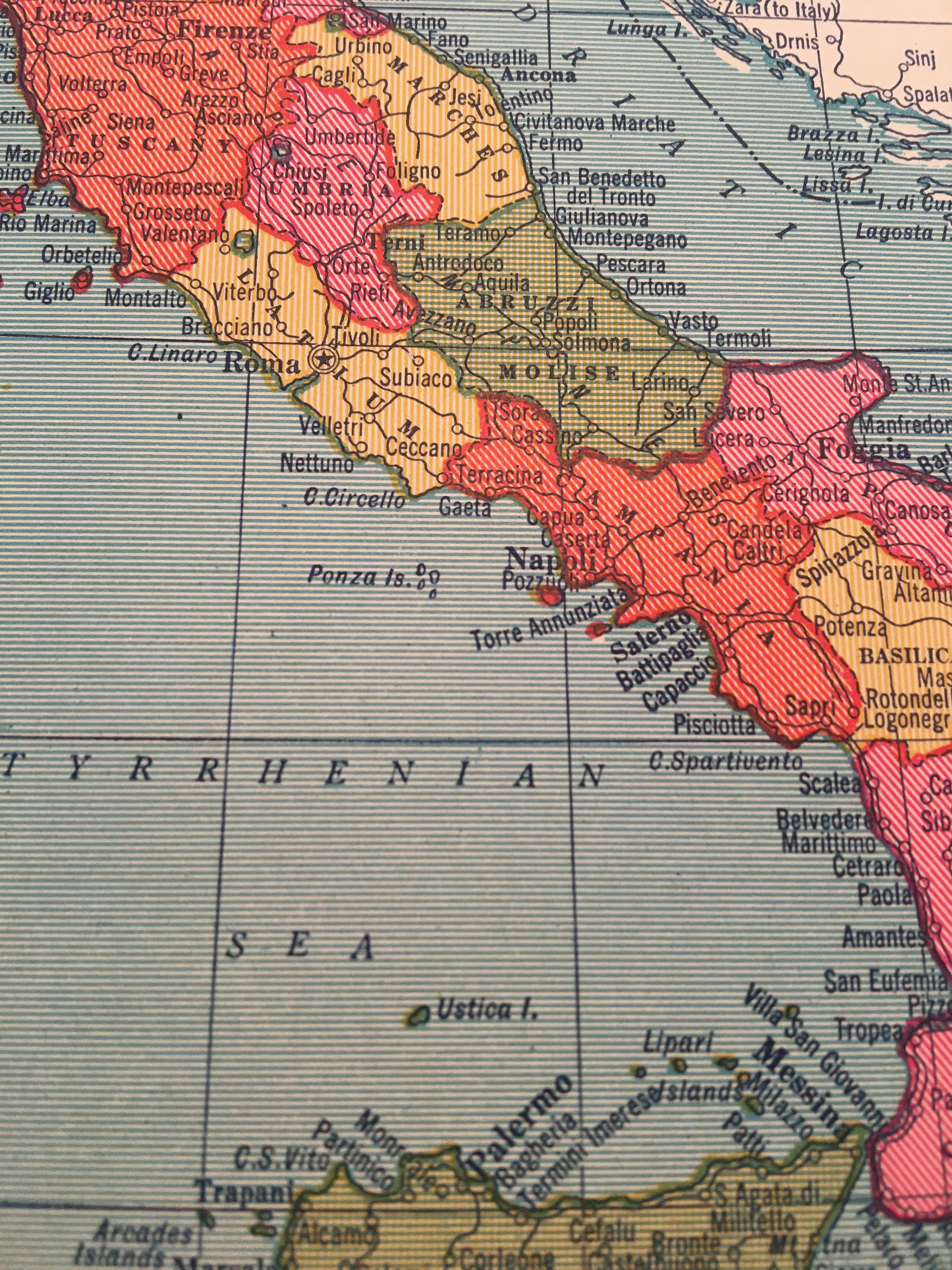 1940's Italy Map- Vintage Atlas - Etsy