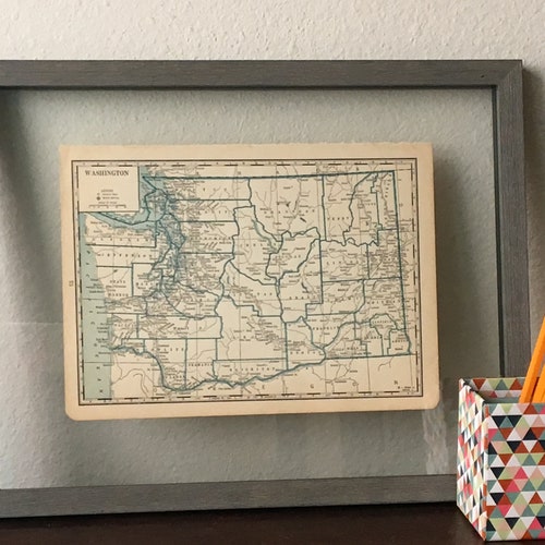 Vintage Puget Sound Lighthouse Map 1898 Washington State - Etsy