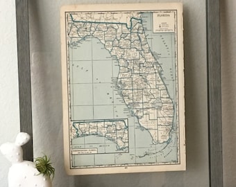 1930’s Vintage Florida Map