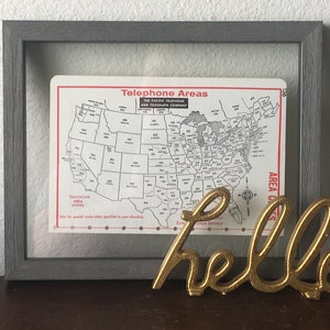 1960’s Telephone Area Code Map US- United States- Vintage Road Atlas