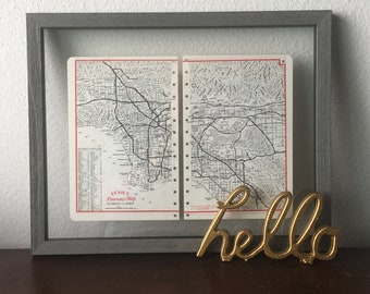 1960’s Los Angeles Freeway/Highway Map-LA Vintage Map - Vintage Road Atlas
