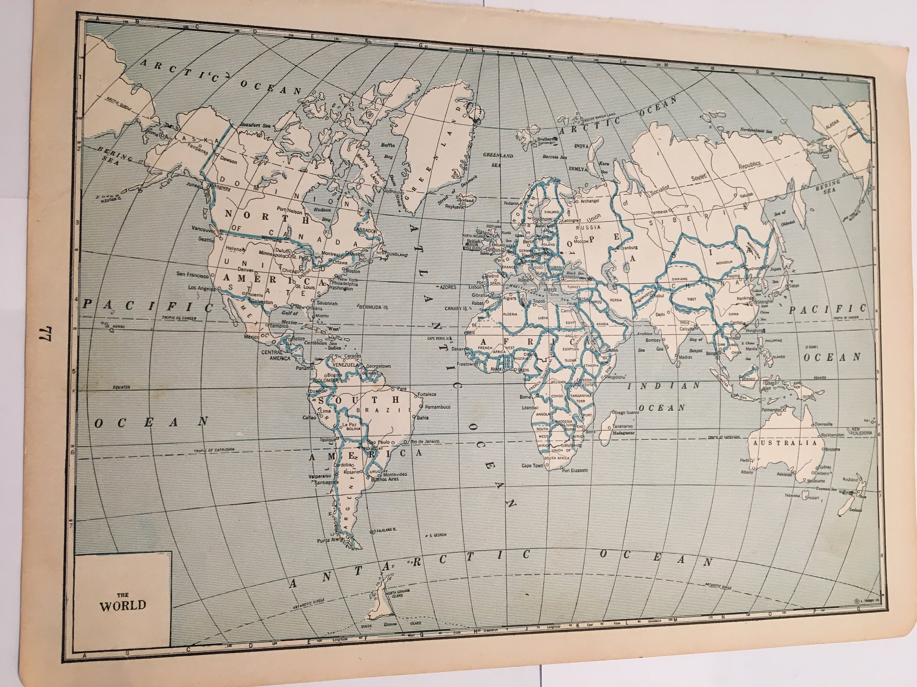 1930s Map Of The World Map