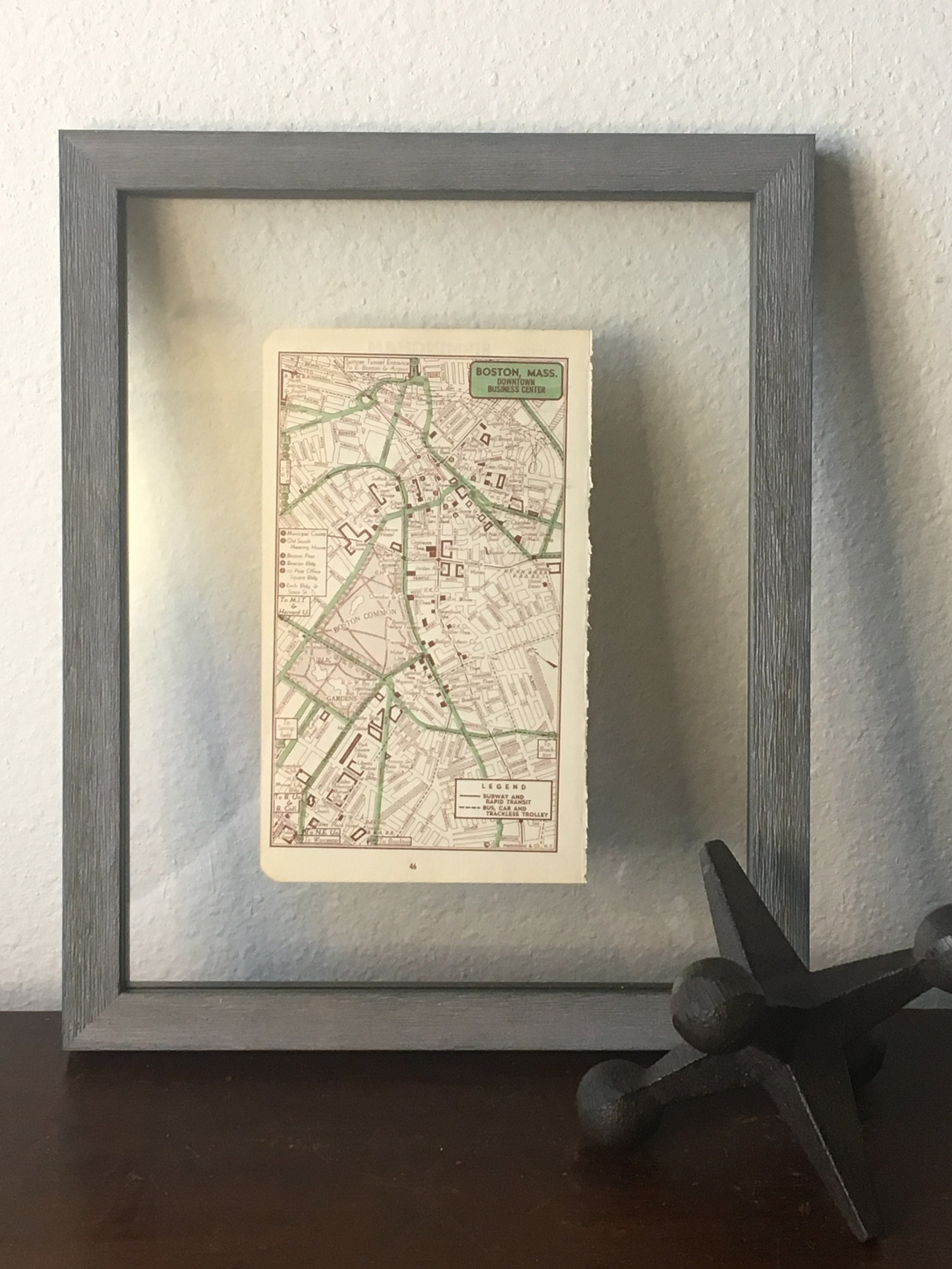 1950’s Boston Vintage Map- City Road Atlas