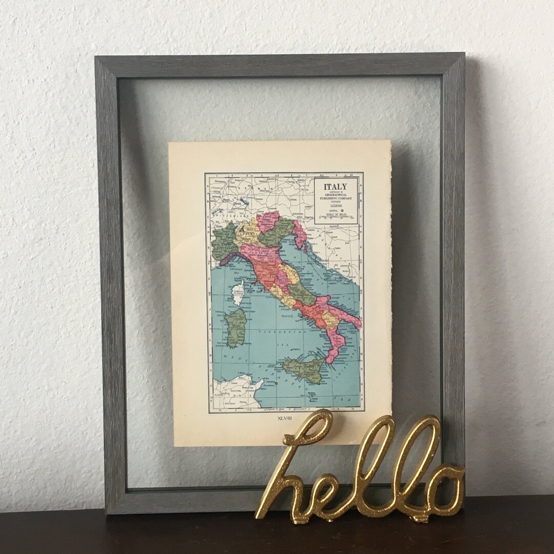 1940's Italy Map- Vintage Atlas - Etsy