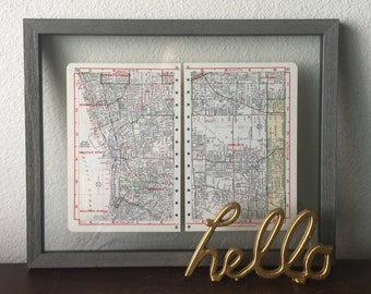 1960's Los Angeles Freeway/highway Map-la Vintage Map - Vintage