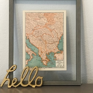 Carte des États des Balkans des années 1930 - Atlas vintage
